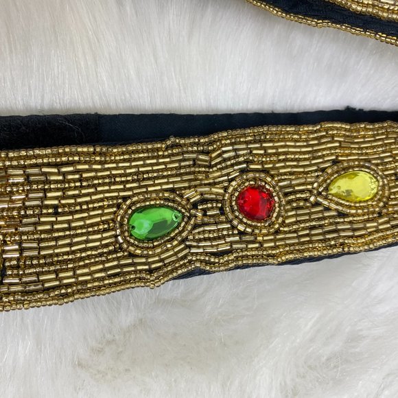 Vintage Michelle Stuart M/L Gold Bead Belt main image 10